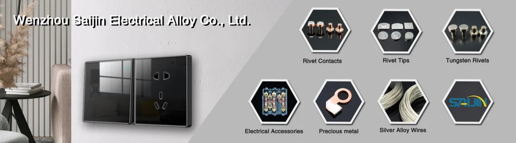 Electrical Contact Tips for Breaker Bimetal Plum Blossom Contact Buttons Contact Point for Timers