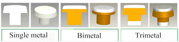 Silver Copper Electrical Bimetal Trimetal Rivets