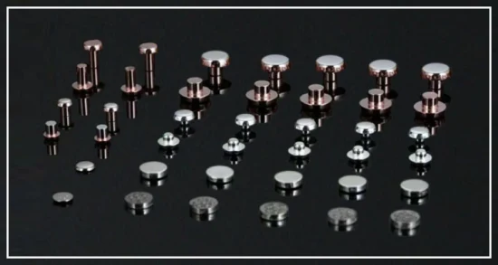 Оптовая торговля серебряными контактами, биметаллическими контактными заклепками из серебряного сплава, электрическими контактами для выключателей.